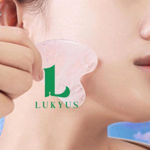 LUKYUS Rose Quartz Guasha Massage Tool