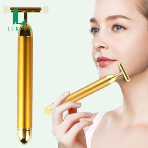 LUKYUS Gold Facial and Under-Eye Massage Roller